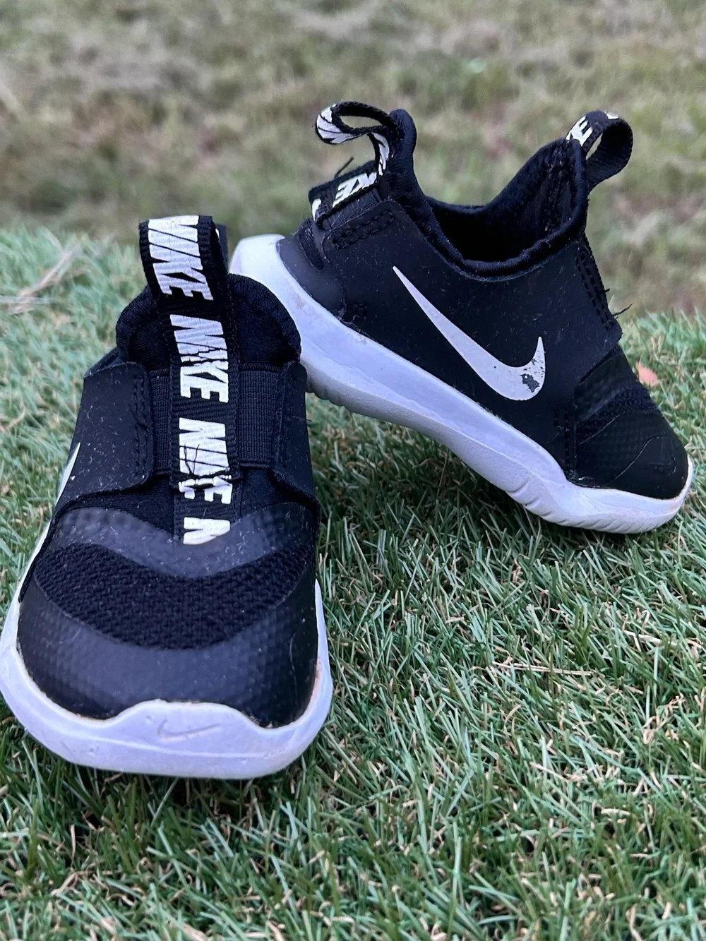 Nike Flex Shoes Runner Sneakers Infant Baby Slip On , Size 5c,AT4665-001 3C Blac
